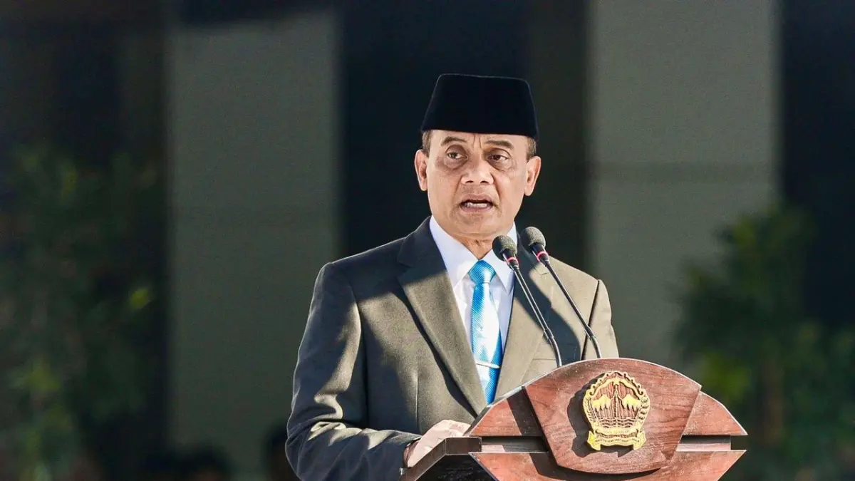 Gubernur Jawa Tengah Ahmad Luthfi dalam upacara Peringatan Hari Kebangkitan Nasional ke-118 tahun 2026 di halaman Kantor Gubernur Jawa Tengah, Rabu (20/5/2026). (Istimewa)