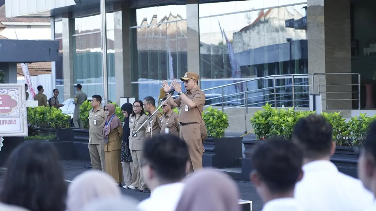 Rumah Sakit Umum Daerah (RSUD) Tidar Kota Magelang memperingati Hari Ulang Tahun (HUT) ke-94 dengan apel bersama di halaman rumah sakit setempat, Senin (25/5/2026).