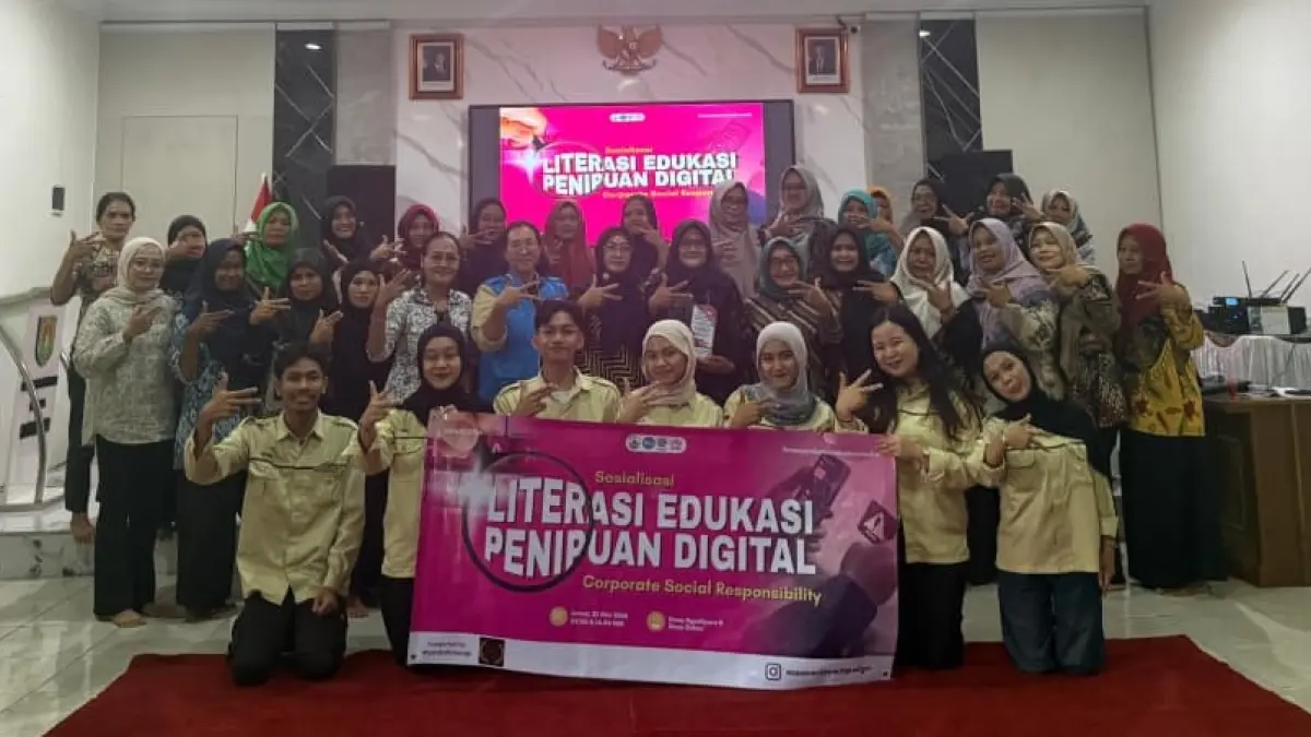 Tim Masceria Campaign Ilmu Komunikasi Untidar mengadakan sosialisasi literasi edukasi penipuan digital di Desa/Kecamatan Dukun Kabupaten Magelang Jumat (22/5/2026). (Istimewa)