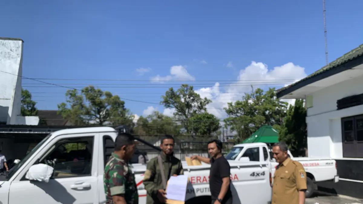 Kodim 0706/Temanggung mendistribusikan kendaraan operasional untuk KDKMP di Kabupaten Temanggung, Minggu (31/5/2026). (Devi Khofifatur Rizqi/Jawa Pos Radar Magelang)