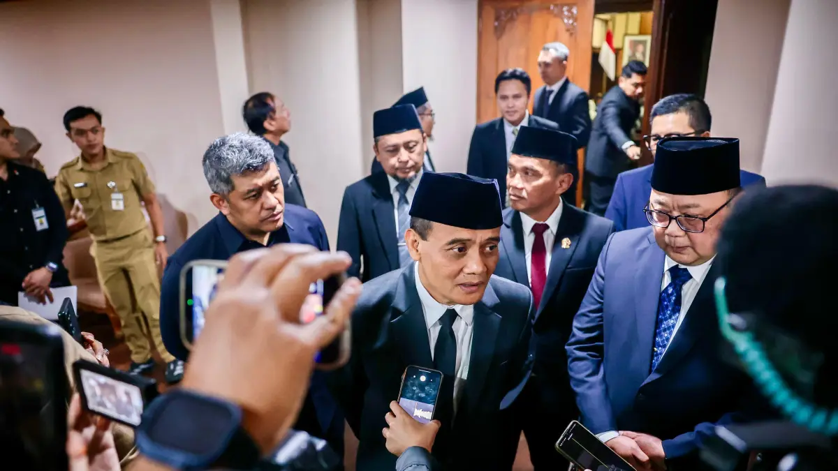 Gubernur Jawa Tengah Ahmad Luthfi usai Rapat Paripurna DPRD Provinsi Jawa Tengah, Senin (8/6/2026).
