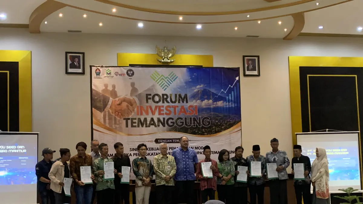 Kegiatan forum investasi yang digelar DPMPTSP Temanggung bersama para pelaku usaha dan investor, Selasa (9/6/2026). (Devi Khofifatur Rizqi/Jawa Pos Radar Magelang)