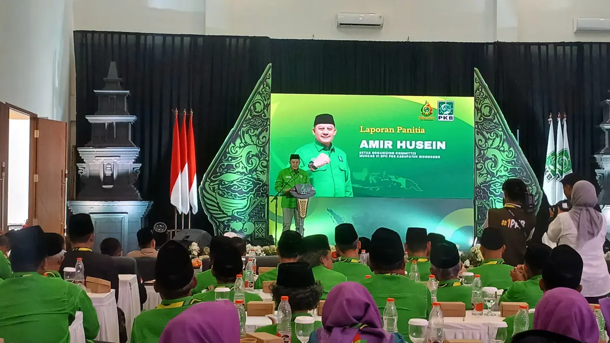 Amir Husein dalam Muscab VII DPC PKB Wonosobo beberapa waktu lalu. Ia ditetapkan sebagai Ketua DPC PKB Kabupaten Wonosobo. (Istimewa)

