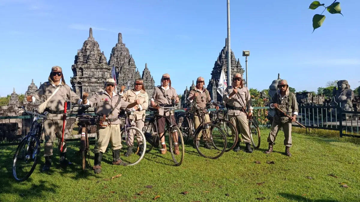 Anggota Kosti Wonosobo ketika mengikuti acara The 44th Annual Event&nbsp;International Veteran Cycle Association (IVCA) 2026&nbsp; di&nbsp;Prambanan,&nbsp;Klaten (21/5/2026). 