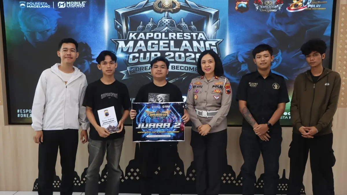 Team Marcel Nesu menjuarai turnamen E-Sport Kapolresta Magelang Cup 2026.