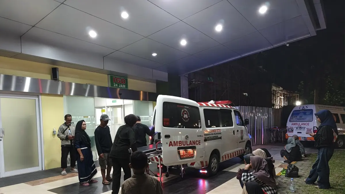 Suasana di RSU Aisyiyah Muntilan, Kabupaten Magelang, Senin (22/6/2026) malam. (ROFIK SYARIF/ JAWAPOS RADAR MAGELANG)