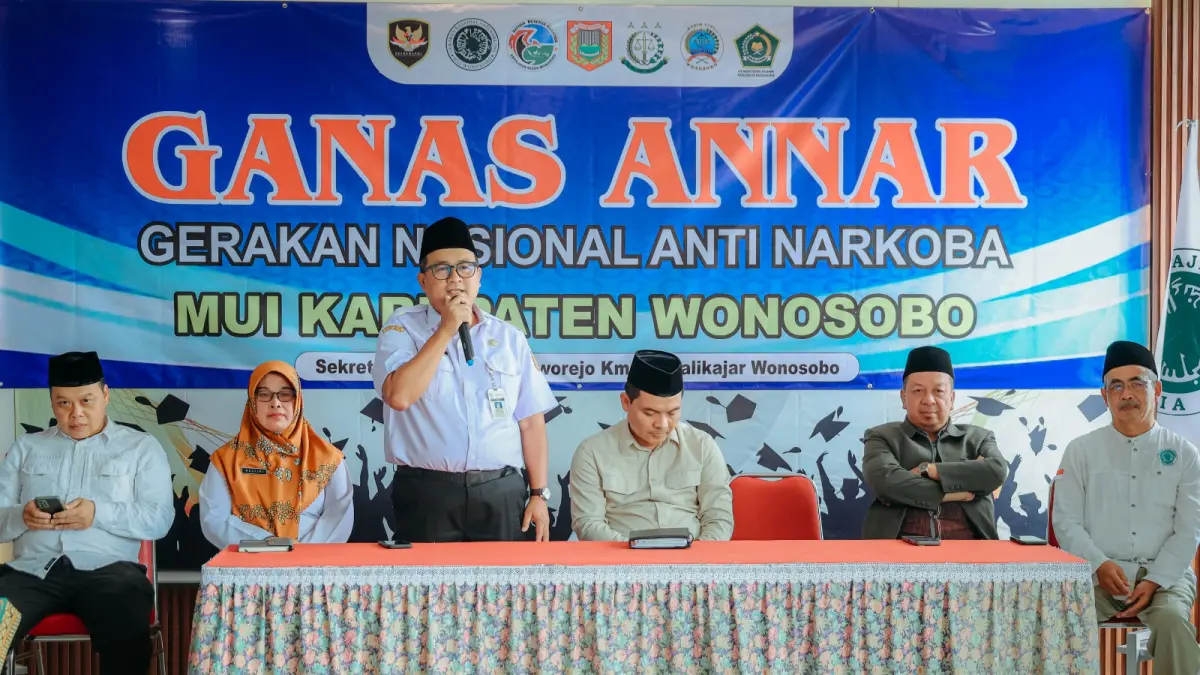 Rapat Koordinasi dan Silaturahmi Ulama-Umaro serta Sosialisasi Dampak Penggunaan Narkoba di Sekretariat Ganas Annar MUI Kabupaten Wonosobo, Kalikajar, Rabu (24/6/2026). (Istimewa)