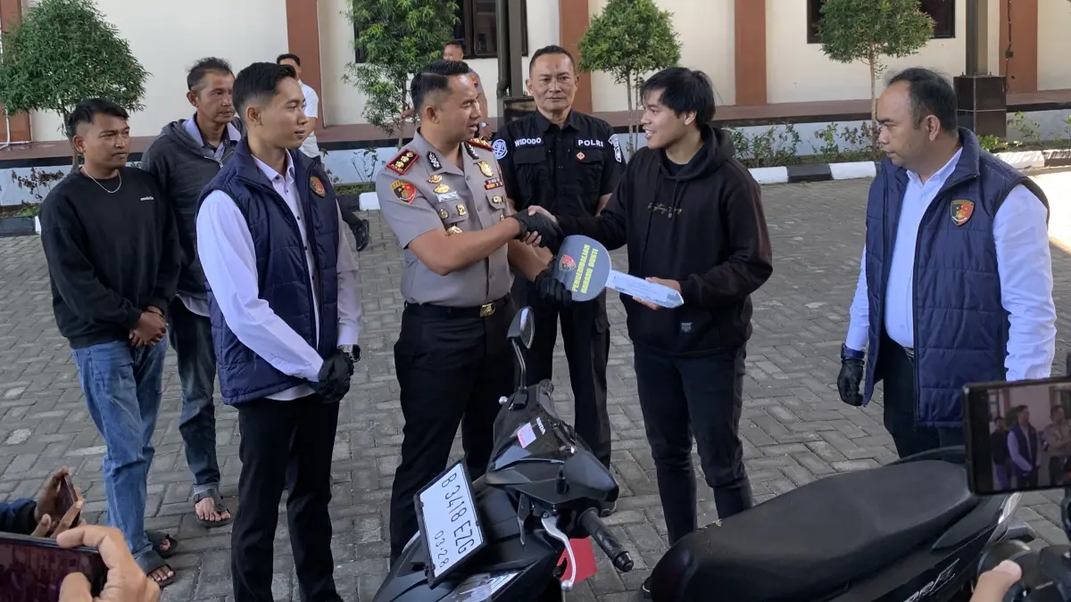 Ungkap kasus spesialis pencurian motor Honda Beat yang dilakukan di Mapolres Temanggung. (Devi Khofifatur Rizqi/Jawa Pos Radar Magelang)