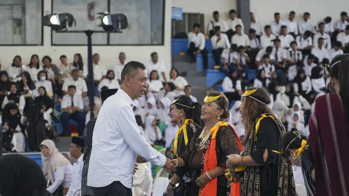 Pejabat, tokoh agama, hingga tokoh masyarakat melebur dalam satu kegiatan sosialisasi ideologi Pancasila, Senin (30/6/2026).&nbsp;