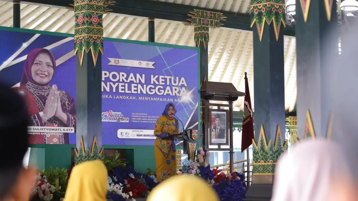Kepala DPPKBPPPA Kabupaten Wonosobo, Dyah Retno Sulistyowati dalam acara puncak Festival Cinta Keluarga IV di Pendopo Bupati, kemarin (6/7/2026).&nbsp;(Istimewa)