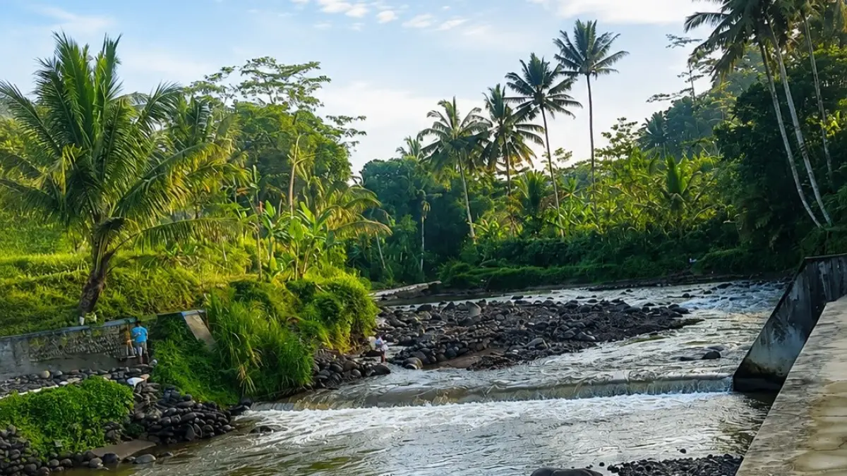 Aliran Sungai Serayu di wilayah Wonosobo yang memiliki pasir batu yang dikhawatirkan akan terjadi eksploitasi besar. (Istimewa)