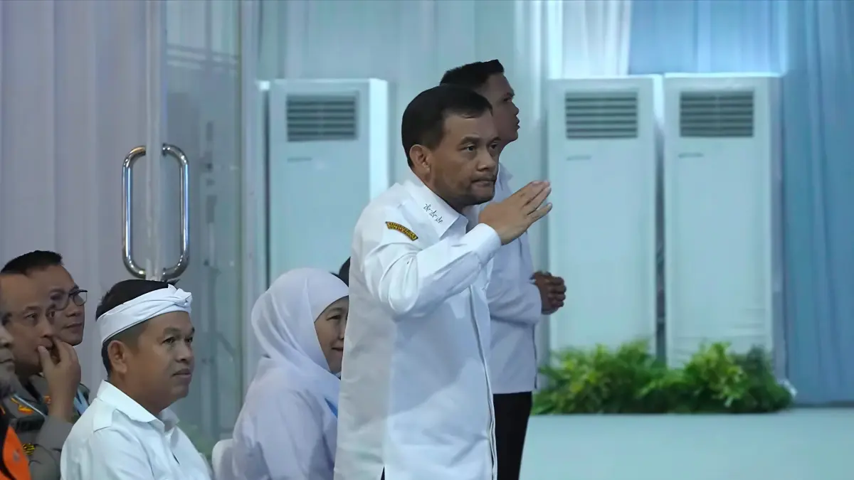 Gubernur Jawa Tengah Ahmad Luthfi saat menghadiri peluncuran mandatori bahan bakar B50 di Rest Area KM 57 Tol Jakarta-Cikampek, Kabupaten Karawang, Jawa Barat, Kamis (9/6/2026). (Istimewa)