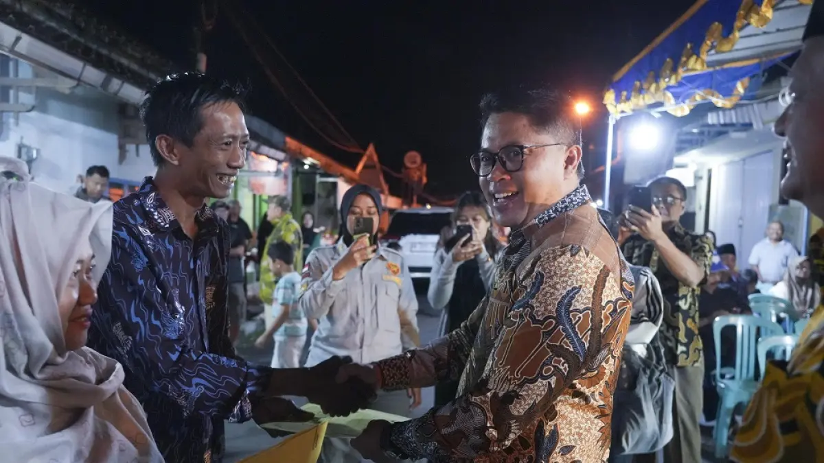 Wali Kota Magelang Damar Prasetyono memberikan dukungan kepada warga Kelurahan Jurangombo Utara yang berinisiasi membuat acara Malam Puncak BBGRM, Rabu (8/7/2026) malam.