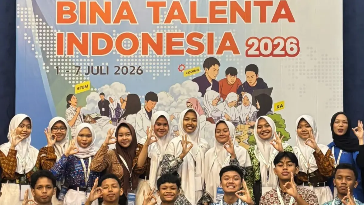 Dua siswi SMAS Ihsanul Fikri Mungkid Kabupaten Magelang  menjadi peserta Program Bina Talenta Indonesia (BTI) tahun 2026 melalui seleksi ketat seluruh Indonesia di Universitas Atma Jaya Jogjakarta. (Istimewa)