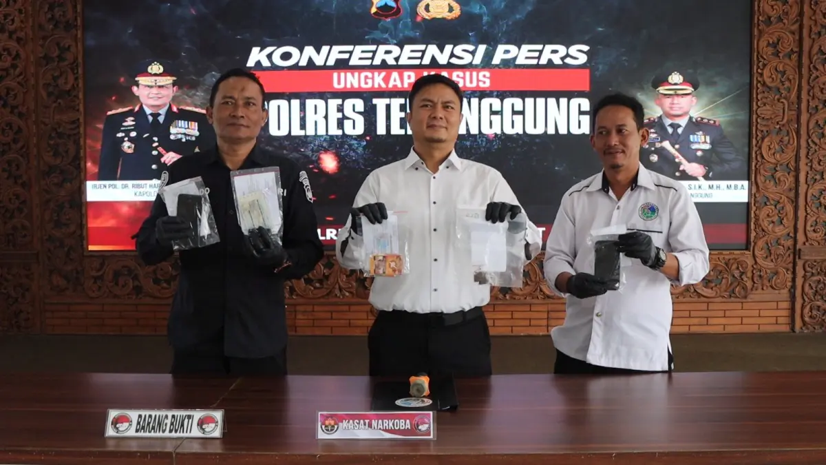 Satresnarkoba Polres Temanggung ungkap kasus narkotika yang dilakukan dua pemuda asal Magelang. (Istimewa)