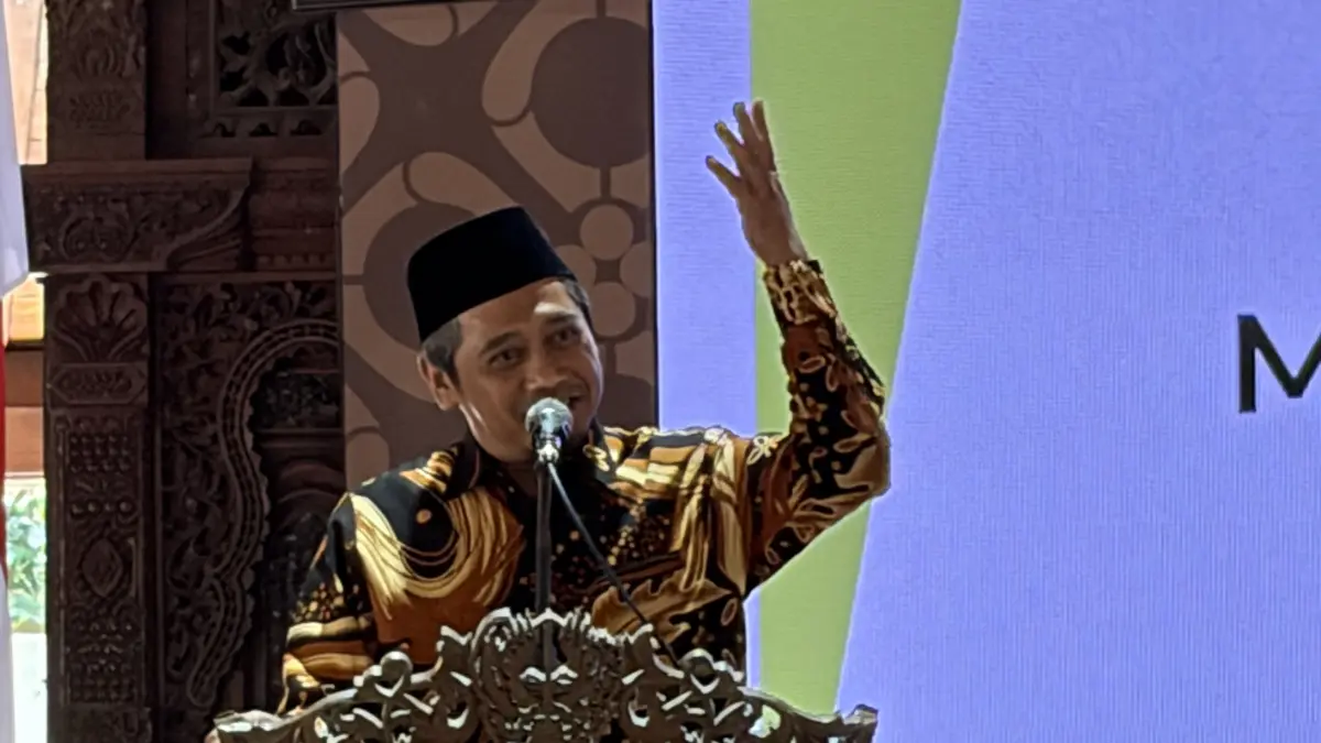 Ketua ICMI Orda Kabupaten TemanggungMahsun  di Pendopo Pengayoman, Selasa (21/7/2026). (Devi Khofifatur Rizqi/Jawa Pos Radar Magelang)