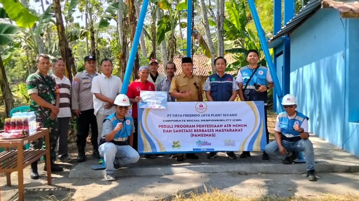 PT Tirta Fresindo Jaya (TFJ) kembali menunjukkan kepedulian terhadap lingkungan melalui program Corporate Social Responsibility (CSR) dengan menyalurkan bantuan pemeliharaan Pamsimas di Dusun/Desa Madusari, &nbsp;Secang, Kabupaten Magelang.