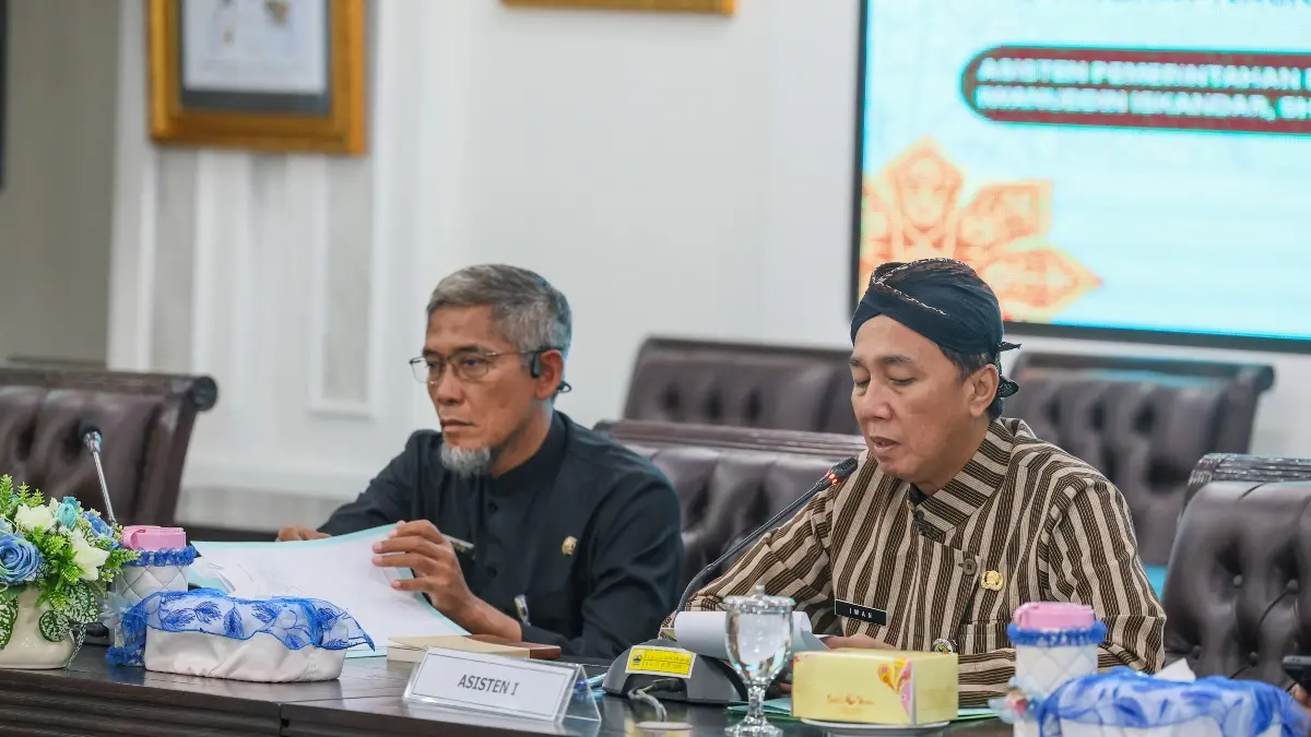 Rapat koordinasi checking persiapan penyelenggaraan MTQ Nasional XXXI Tahun 2026 di Gedung B Lantai 5 Kantor Gubernur Jawa Tengah, Kamis (6/8/ 2026).&nbsp;