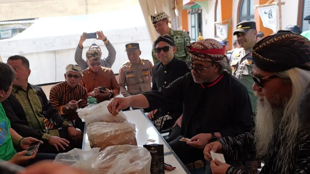 Bupati Temanggung Agus Setyawan dalam acara Festival Lembutan Bansari ke-7 Tahun 2026 di Desa Gentingsari, Kecamatan Bansari, Sabtu (8/8/2026). (Istimewa)