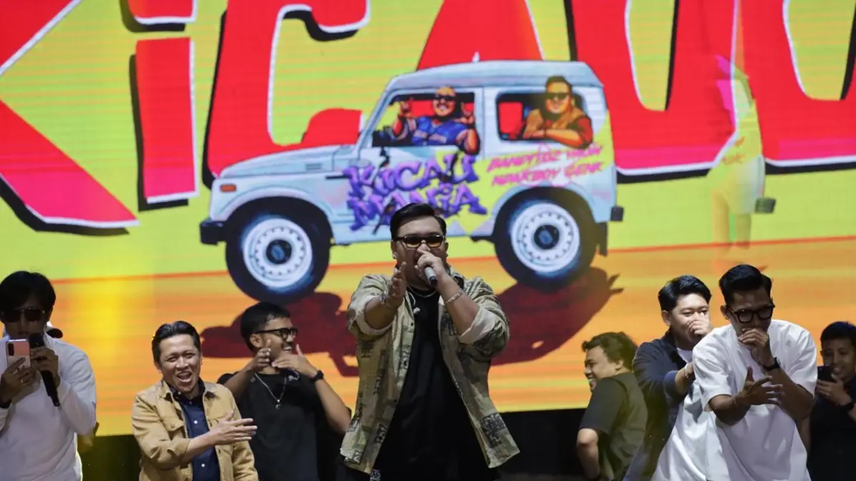 Ndarboy Genk menghibur warga Wonosobo pada puncak peringatan Hari Jadi ke-201 Wonosobo pada akhir pekan lalu (8/8/2026).(istimewa)