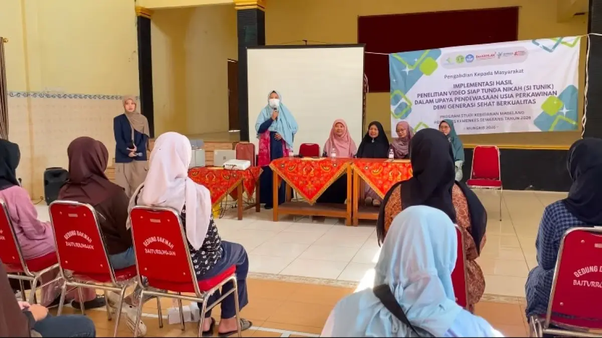 Prodi Kebidanan Magelang Poltekkes Kemenkes Semarang mengadakan kegiatan pengabdian kepada masyarakat bersama Nasyiatul Aisyiyah di Desa Bojong, Kecamatan Mungkid, Kabupaten Magelang. (Dok Tim Pengabdian)