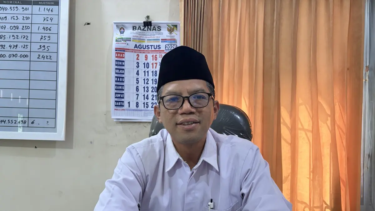 Wakil Ketua III Bidang Keuangan dan Pelaporan Baznas Temanggung, Abdulloh Yusron Avisena. (Devi Khofifatur Rizqi/Jawa Pos Radar Magelang)
