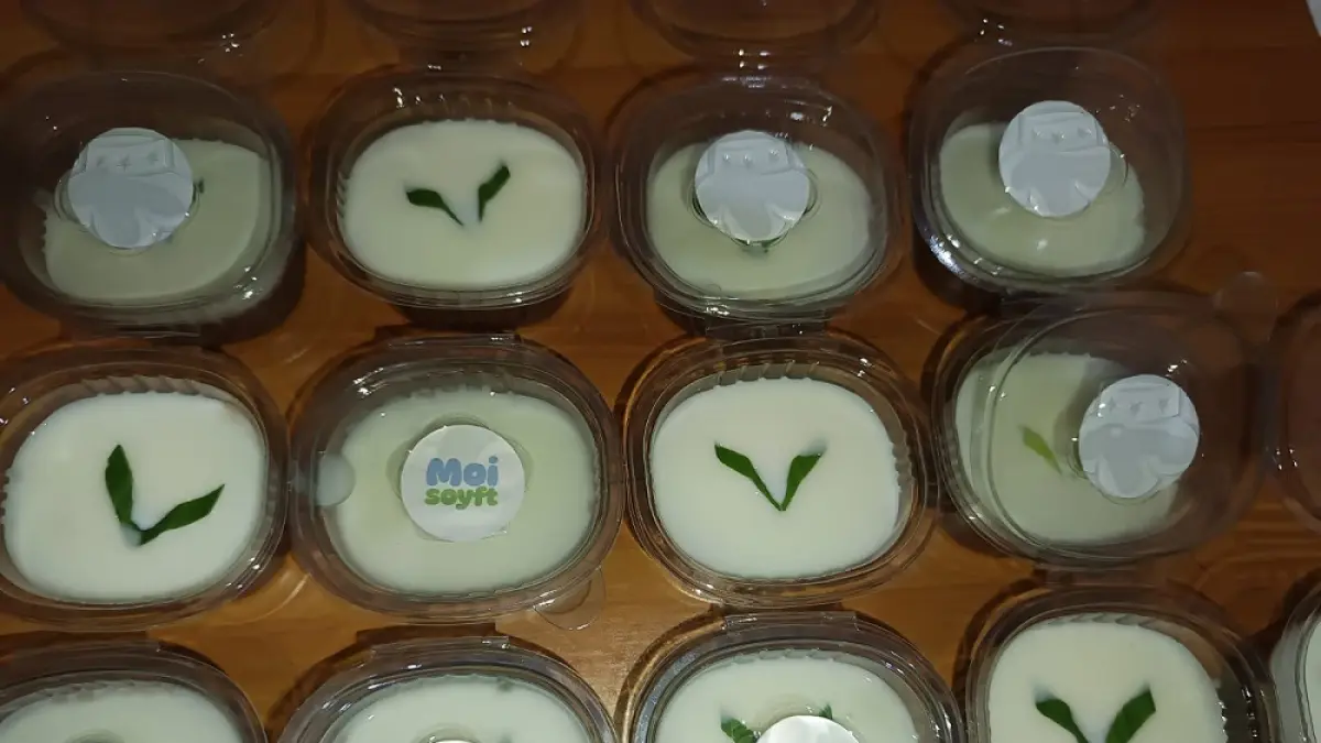 Puding tempe menjadi inovasi camilan sehat dengan tampilan menarik. (SELINA ANGGELI / JAWA POS RADAR MAGELANG)