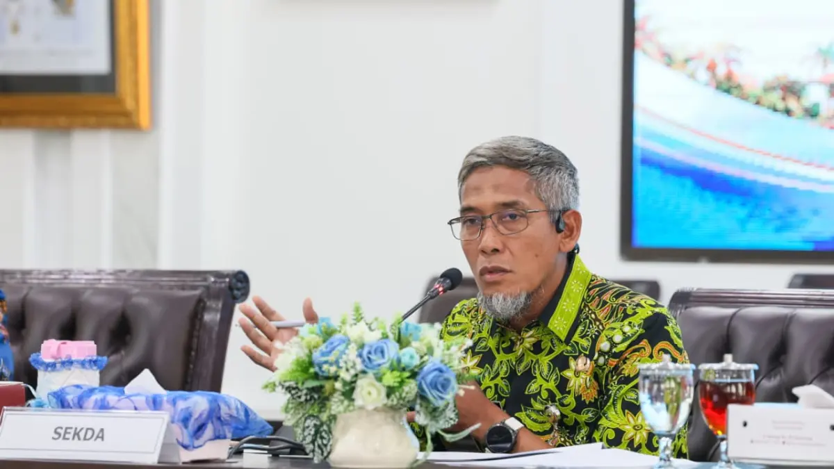 Sekretaris Daerah (Sekda) Jawa Tengah, Sumarno menjelaskan tema HUT ke-81 Provinsi Jawa Tengah. 