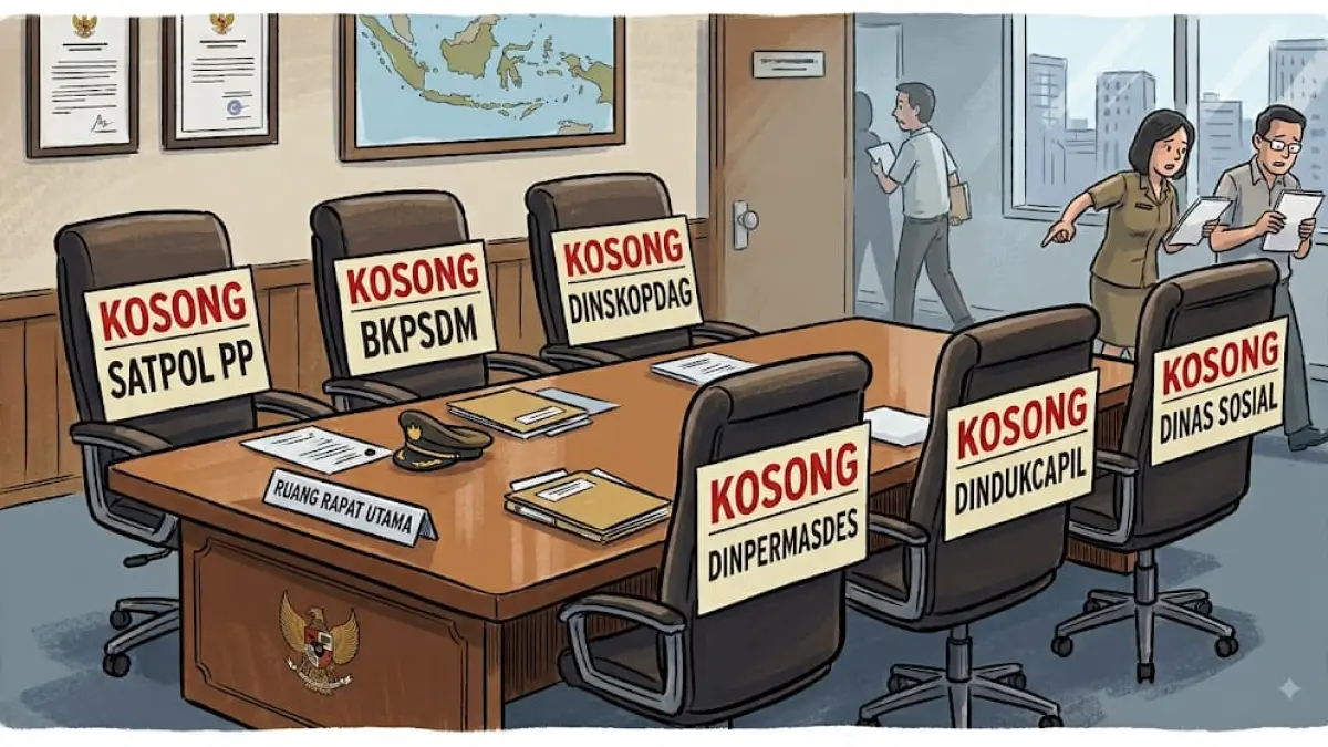 Enam jabatan kepala dinas di Kabupaten Temanggung masih kosong. Pemkab setempat tidak mengadakan lelang jabatan namun menggunakan sistem manajemen talentan. (ilustrasi AI)