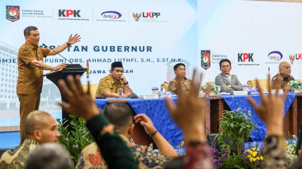 Rapat Koordinasi Penguatan Integritas dan Pencegahan Korupsi dalam Pemerintahan Daerah di Semarang, Kamis (20/8/2026).&nbsp;(istimewa)