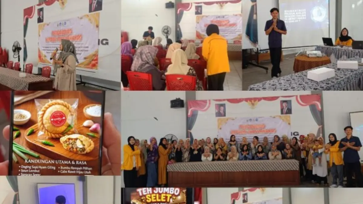Kegiatan tim PKM Untidar memberikan pelatihan pada pelaku UMKM Sumberarum, Kecamatan Tempuran, Kabupaten Magelang, Jumat (28/8/2026). (Dok Tim PKM Untidar)