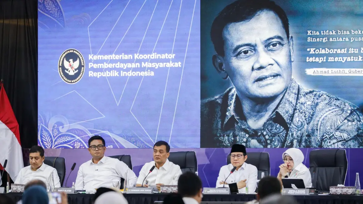 Rapat Koordinasi Daerah Optimalisasi Pelaksanaan Pengentasan Kemiskinan dan Penghapusan Kemiskinan Ekstrem di Graha Wisata Niaga, Surakarta, Jumat (4/9/2026). (Istimewa)