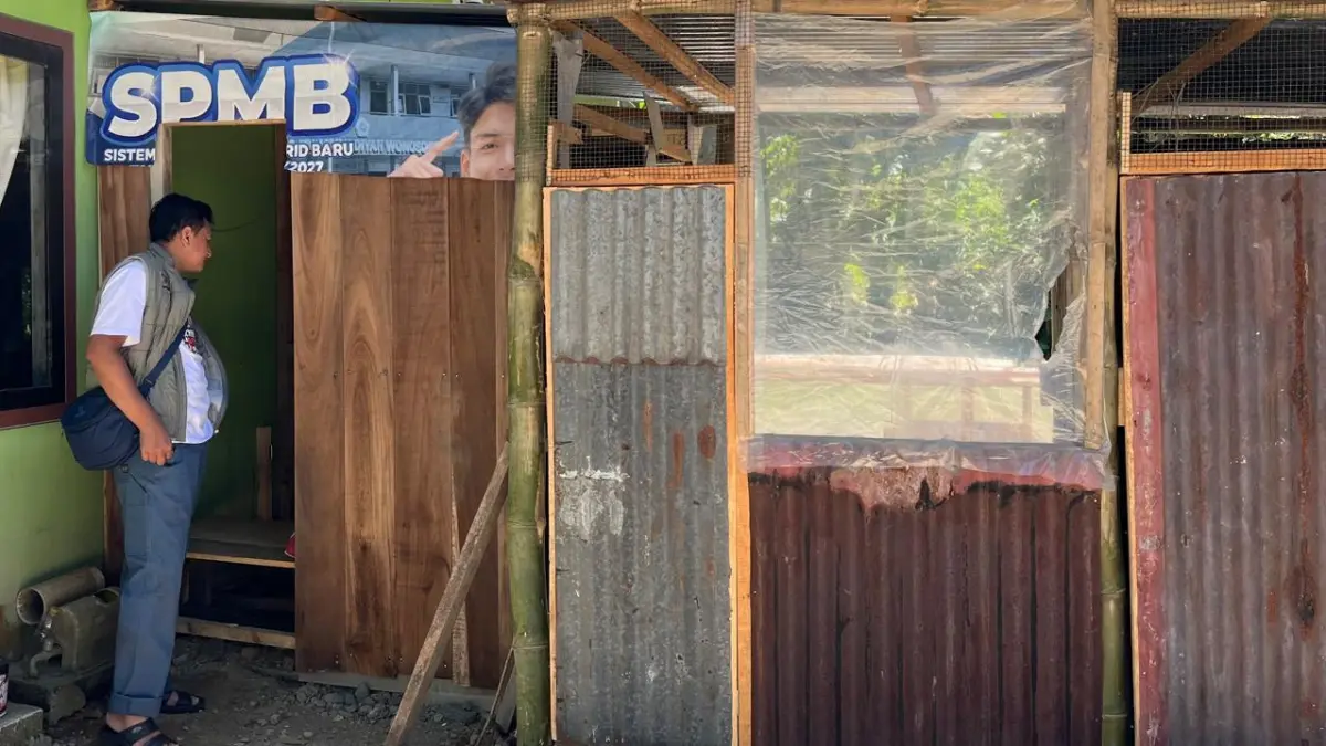 Rumah sederhana yang diduga menjadi tempat jual beli obat keras di kawasan Kalianget, Wonosobo. (Istimewa)