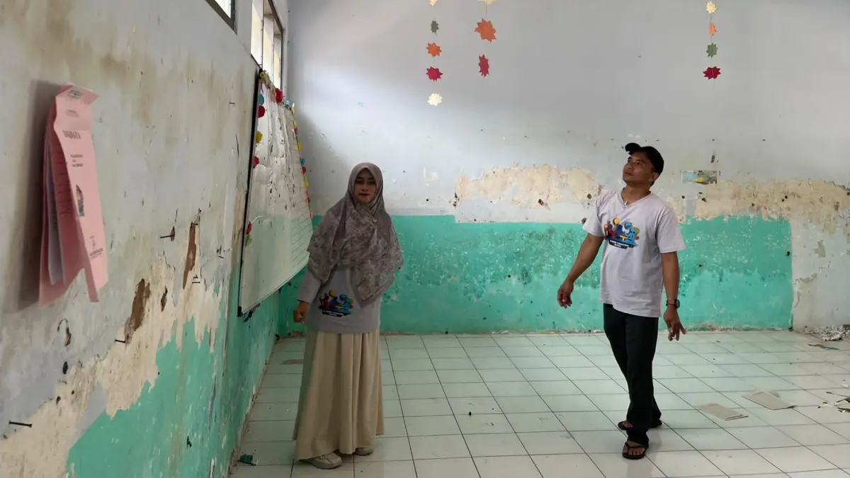 Bangunan SDN 2 Karangwuni, Kecamatan Pringsurat, Kabupaten Temanggung segera direvitalisasi. (Devi Khofifatur Rizqi/Jawa Pos Radar Magelang)