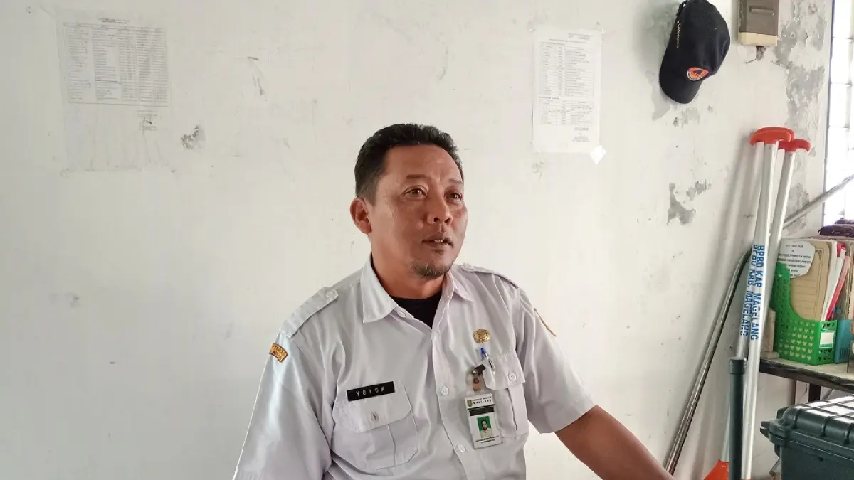 Kepala Seksi Kedaruratan BPBD Kabupaten Magelang Cahyono Dwikartiputra (DITA NURUL AZIZAH/JAWA POS RADAR MAGELANG)