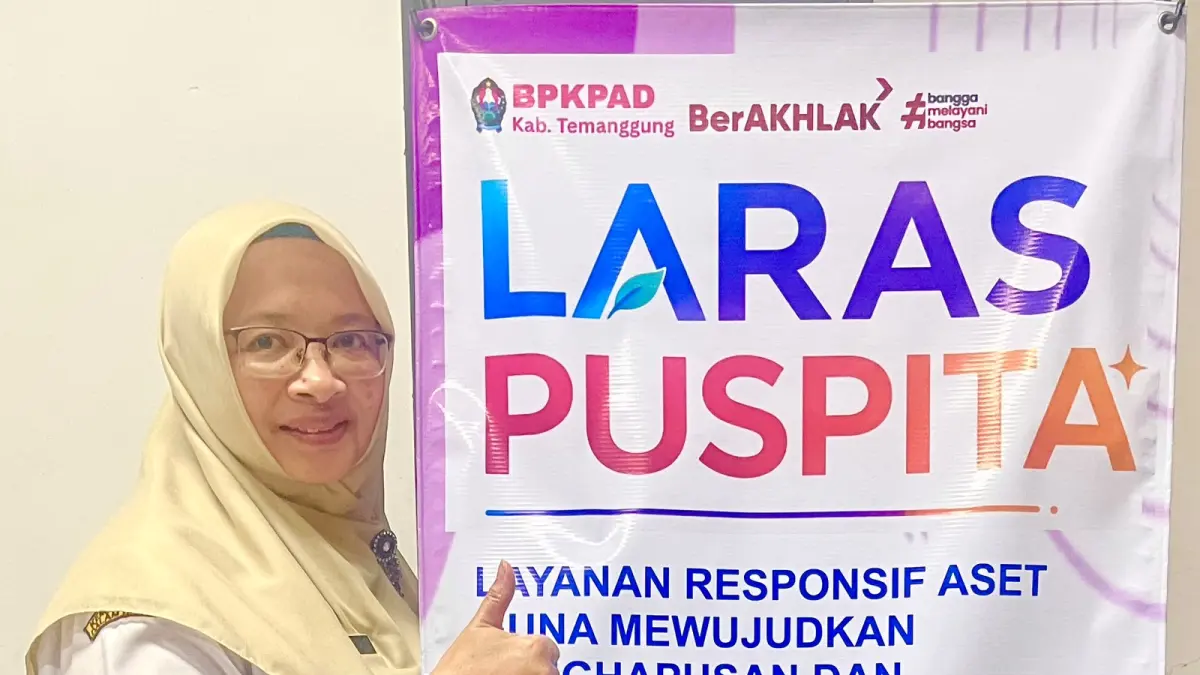 Kepala Bidang Pengelolaan BMD pada Badan Pengelolaan Keuangan dan Pendapatan Aset Daerah (BPKAD) Kabupaten Temanggung Hilmy Tinike Dhamayanti, S.E., M.M. yang mencetuskan inovasi LARAS PUSPITA.