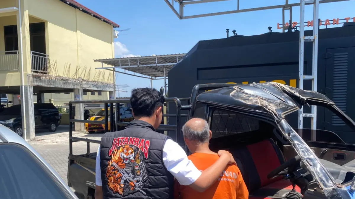 Pencuri sapi di Desa Jonggolsari Kecamatan Leksono, Wonosobo ditangkap polisi berikut barang bukti mobil pikap. (Istimewa)