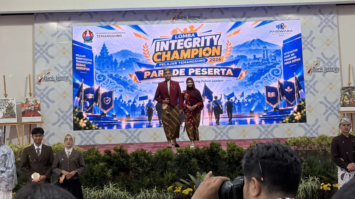 Kegiatan Integrity Champion Pelajar Kabupaten Temanggung 2026, di Graha Bhumi Phala, Kamis (24/9/2026). (Devi Khofifatur Rizqi/Jawa Pos Radar Magelang)