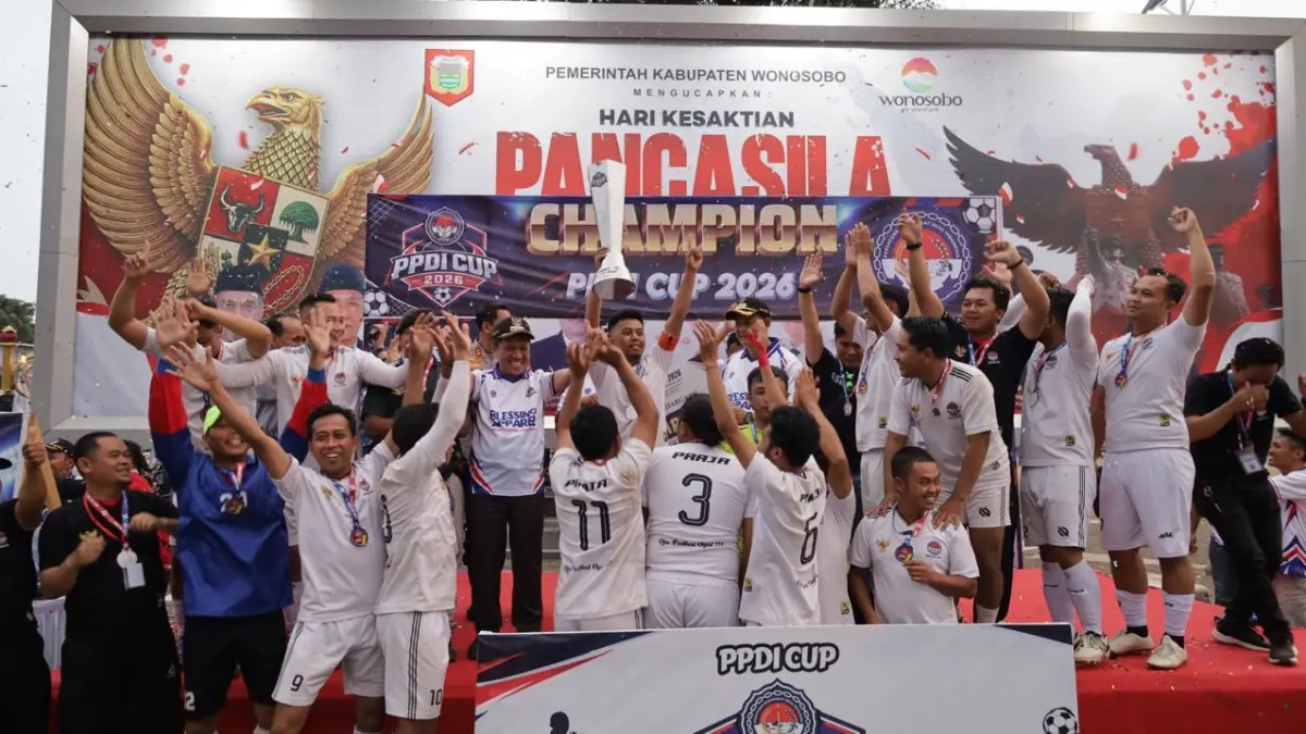 Tim PPDI Kalikajar Wonosobo dinobatkan sebagai juara I PPDI CUP 2026, pada Kamis (1/10/2026). (Istimewa)