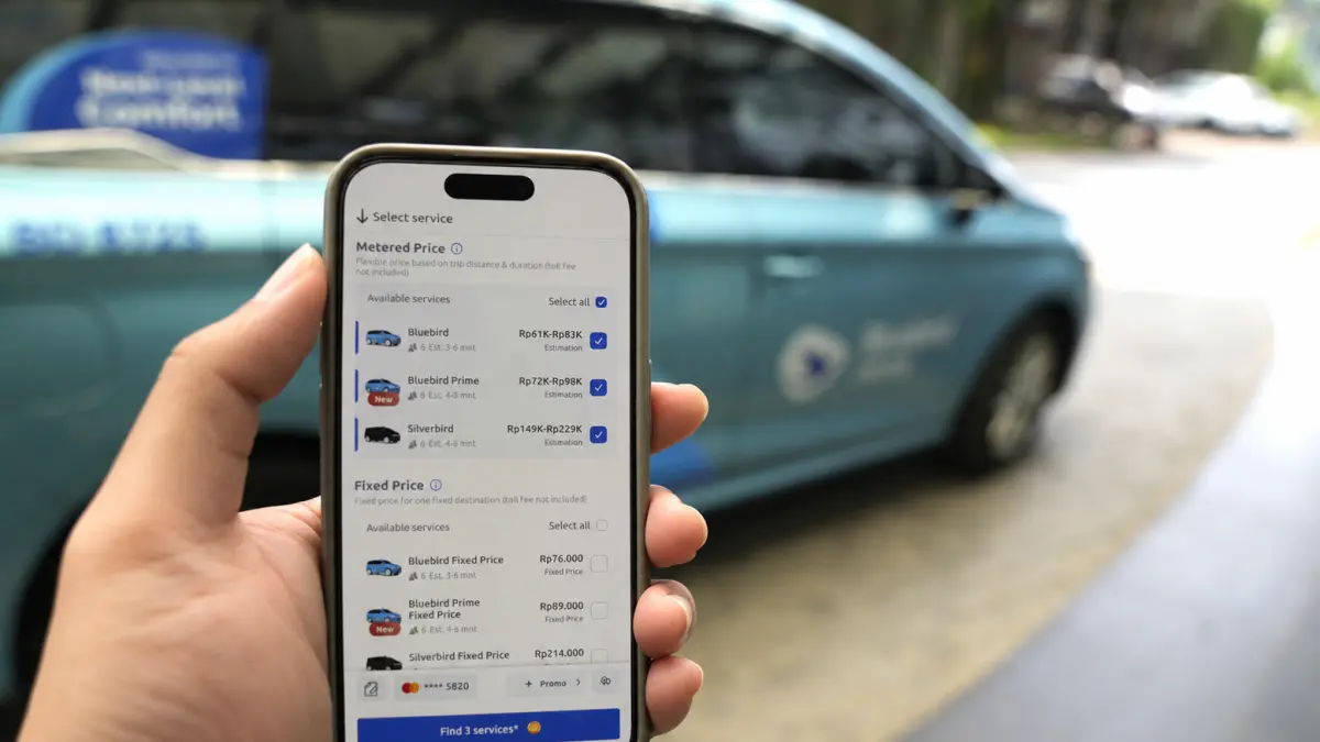 MyBluebird Perluas Layanan Mobilitas Digital, Hadirkan Multi-Select hingga Airport Transfer