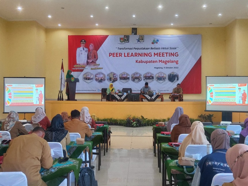 Kegiatan peer learning meeting di Gedung Dispuspa Kabupaten Magelang, Selasa (11/10). (M. Iqbal Amar/Jawa Pos Radar Magelang)