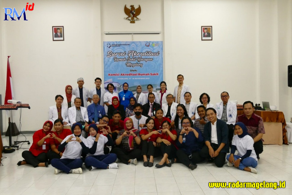 Manajemen dan civitas RS Harapan Magelang ketika pelaksanaan akreditas pada November 2022 lalu. (IST)