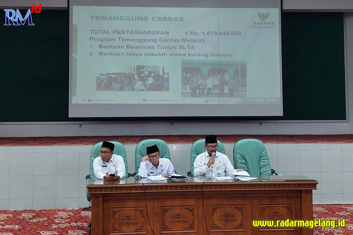 Rapat Kerja Daerah Baznas Kabupaten Temanggung tahun 2023 di Graha Bhumi Phala Temanggung Rabu (15/3). (ADDIN ALFATH/JAWA POS RADAR MAGELANG)