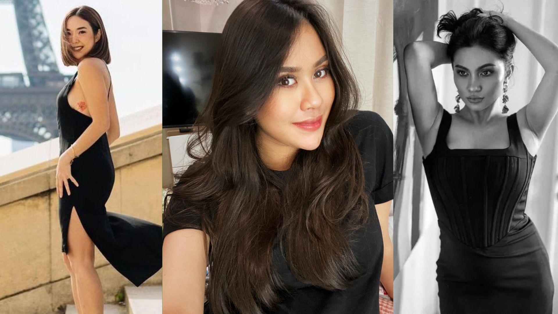 ANGGUN: Deretan artis berzodiak Scorpio mengenakan baju warna hitam. (ISTIMEWA)