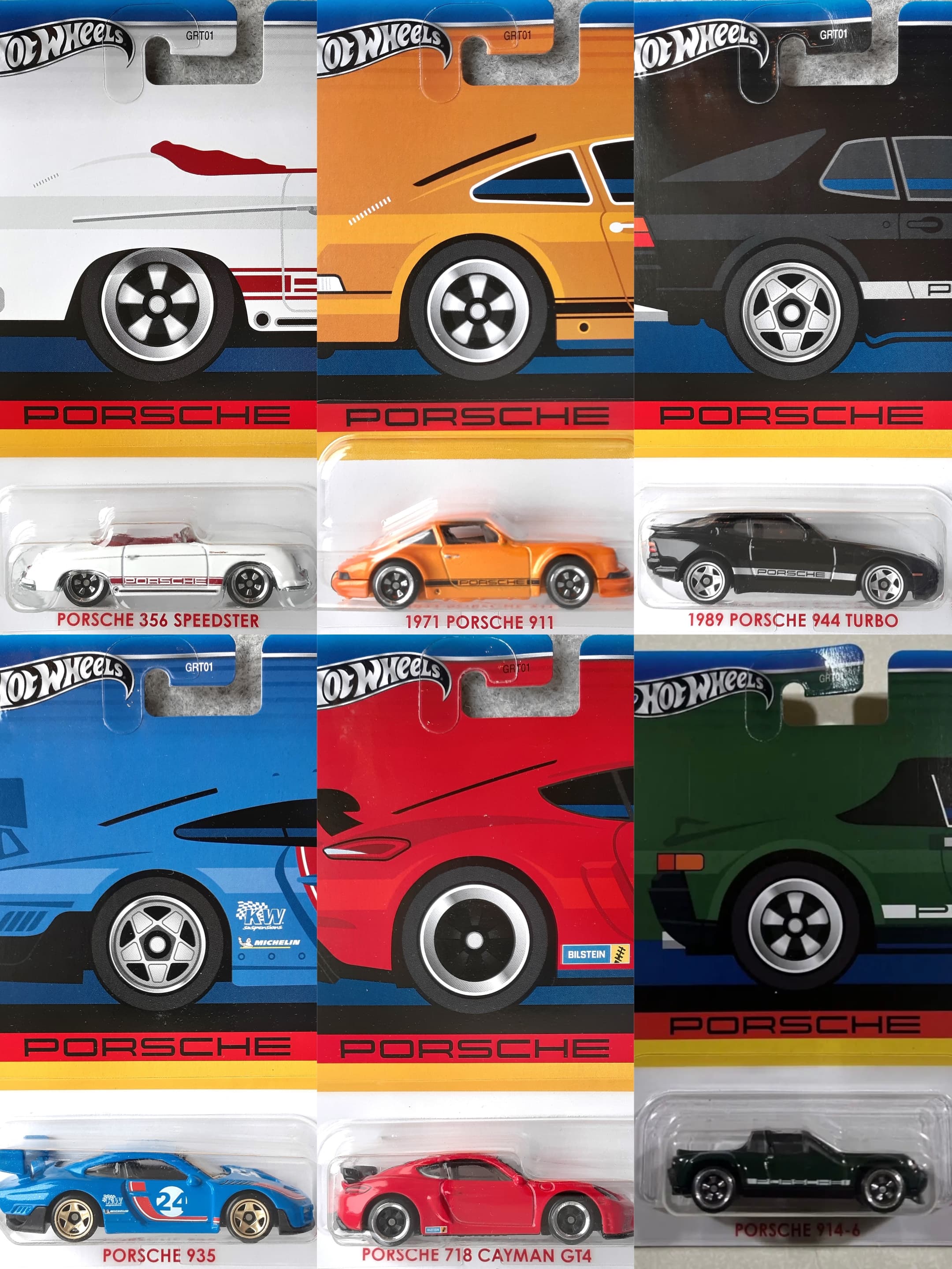 SERIES: Mattel merilis set Hot Wheels Porsche Series 2024 terdiri dari enam series awal tahun ini, Porsche 914-6 dimasukkan secara acak. (HOTWHEELS)