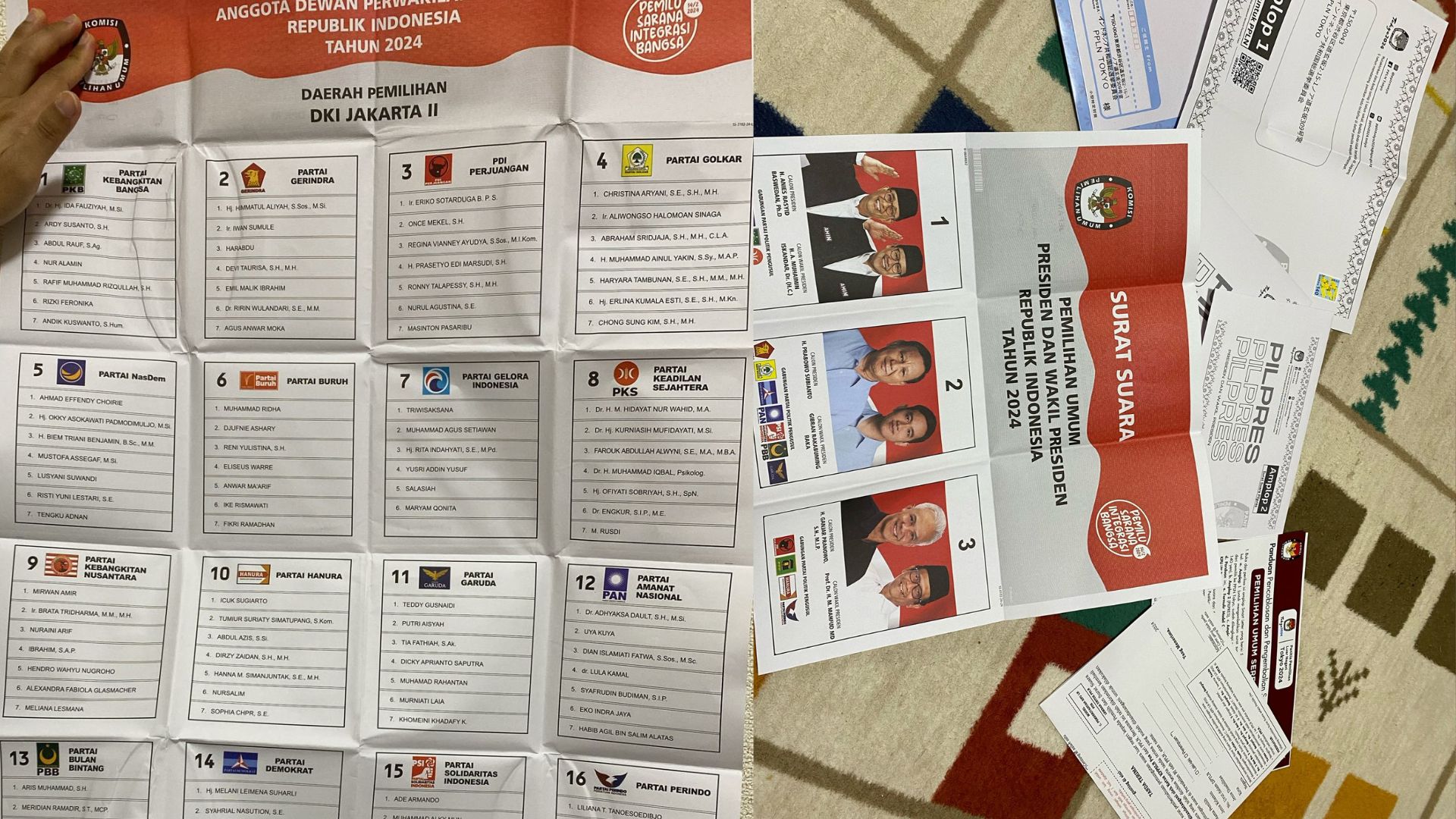 METODE POS: WNI di Tokyo, Jepang dapat kiriman surat suara Desember 2023 lalu, mereka langsung dapat melakukan pemungutan suara Pemilu 2024 hari itu juga. (C WNI DI TOKYO UNTUK RADAR LAWU)