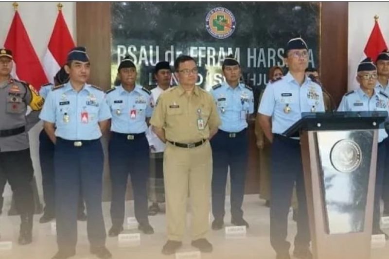 PERESMIAN: Presiden Joko Widodo meresmikan fasilitas kesehatan di RSAU dr Efram Harsana Lanud Iswahjudi Magetan, secara daring, Senin (19/2). (ANTARA)