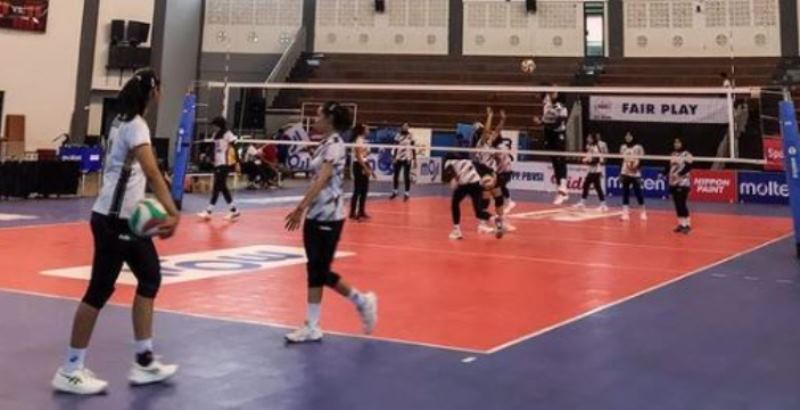 Daftar pemain Synthesis Agro Volley Club vs Vita Solo, partai pembuka Nusantara Cup 2024 Magetan. (Ig @moji)
