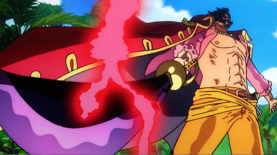 Gol D. Roger menghunus pedangnya Ace di anime One Piece (Toei Animation)