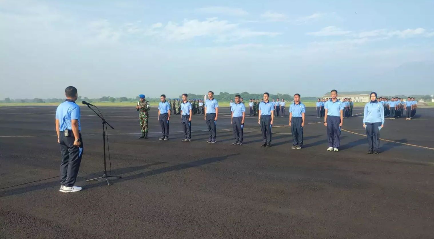 SIGAP: Apel khusus bujangan di Lanud Iswahjudi, Jumat (1/3). (PENLANUD ISWAHJUDI)